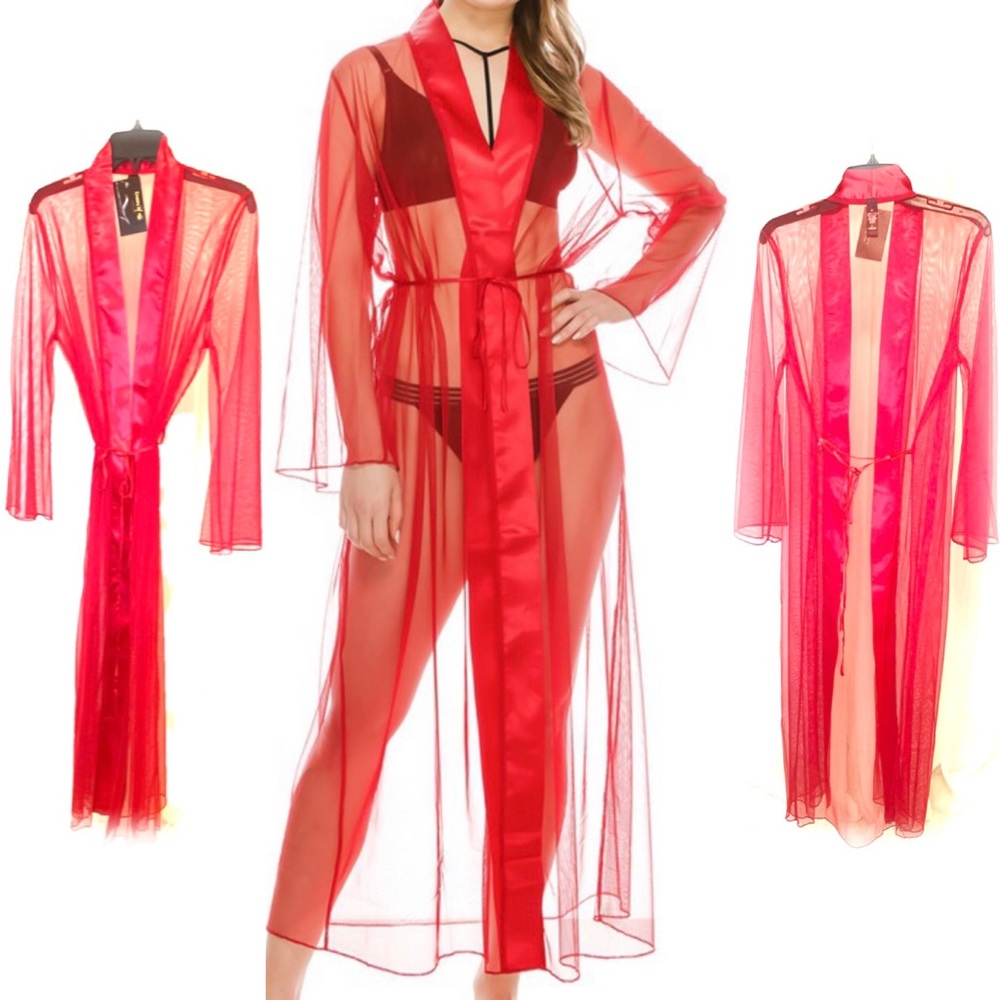 Red Mesh robe